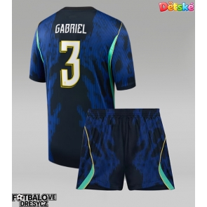 Brazílie Gabriel Magalhaes #3 Dětské Venkovní dres komplet MS 2026 Krátký Rukáv (+ trenýrky)